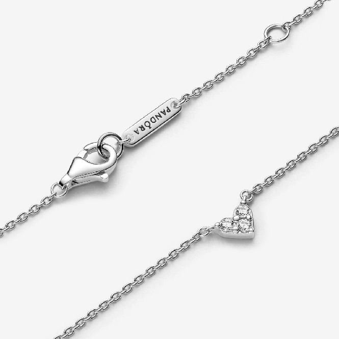 Triple Stone Heart Collier Necklace, 45cm