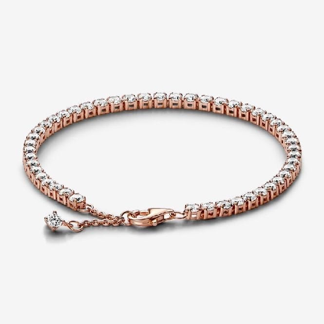Rose Sparkling Tennis Bracelet, 18cm