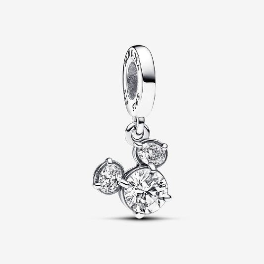 Disney Mickey Mouse Sparkling Head Silhouette Dangle Charms
