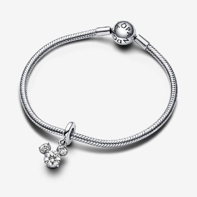 Disney Mickey Mouse Sparkling Head Silhouette Dangle Charms