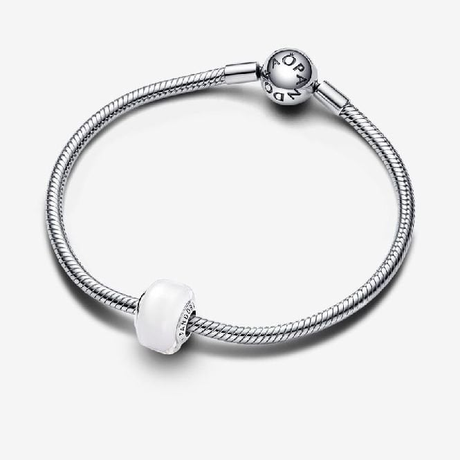 White Mini Murano Glass Charms