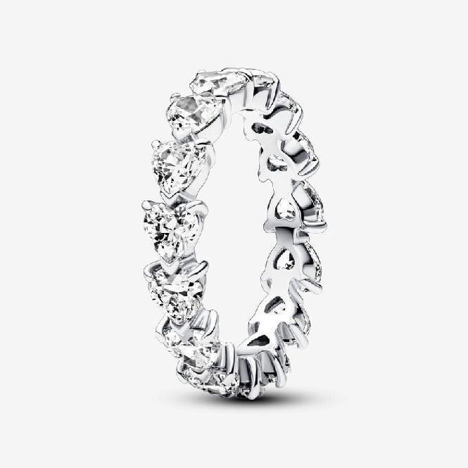 Row of Hearts Eternity Ring, Size 54