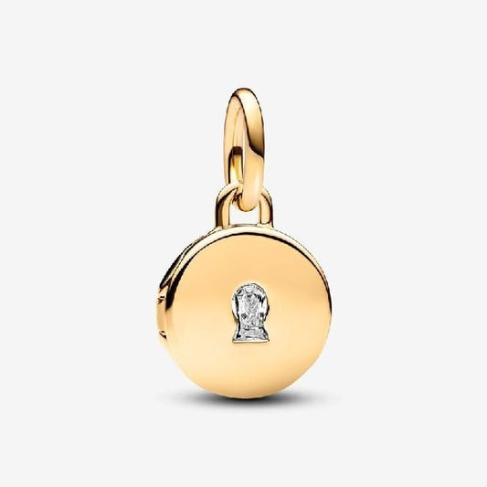 Gold Openable & Engravable Love Locket Dangle Charms