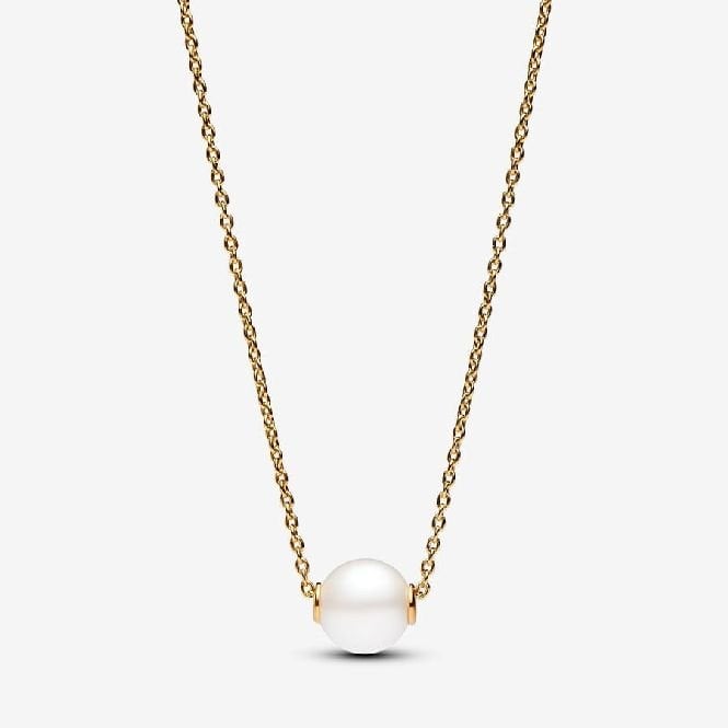 Gold Treated Freshwater Cultured Pearl Collier Necklace, 45cm