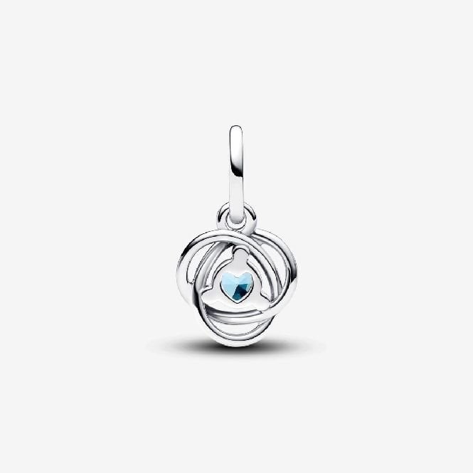 March Birthstone Eternity Circle Dangle Charms