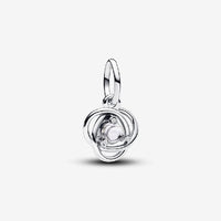 April Birthstone Eternity Circle Dangle Charms
