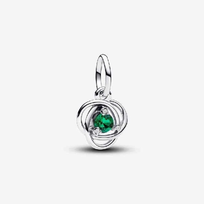 May Birthstone Eternity Circle Dangle Charms