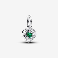 May Birthstone Eternity Circle Dangle Charms