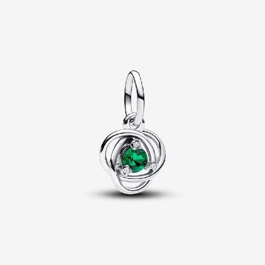 May Birthstone Eternity Circle Dangle Charms