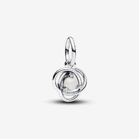 June Birthstone Eternity Circle Dangle Charms