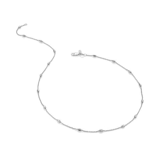 Silver Intermittent Oval Chain, 45cm