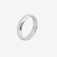 Silver Classic Court Wedding Ring, Size 69