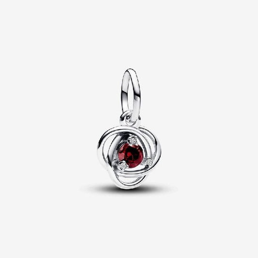 January Birthstone Eternity Circle Dangle Charms