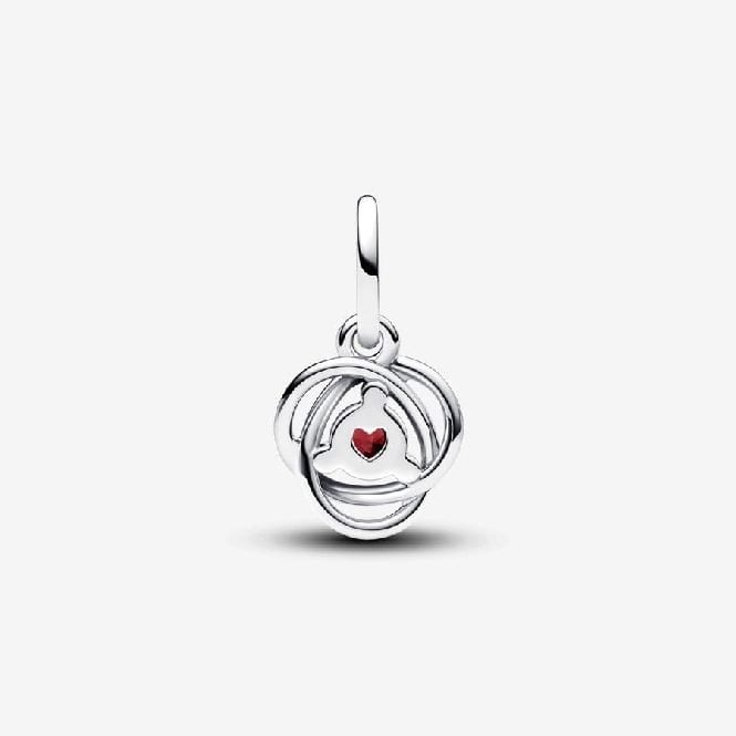 January Birthstone Eternity Circle Dangle Charms
