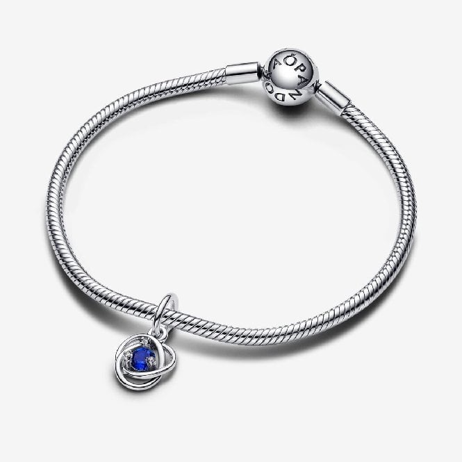 September Birthstone Eternity Circle Dangle Charms
