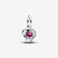 October Birthstone Eternity Circle Dangle Charms