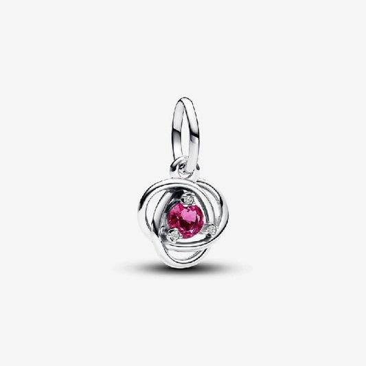 October Birthstone Eternity Circle Dangle Charms