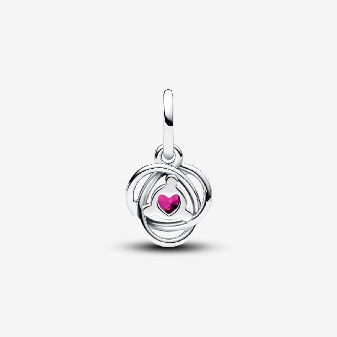 October Birthstone Eternity Circle Dangle Charms