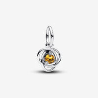 November Birthstone Eternity Circle Dangle Charms