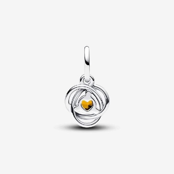 November Birthstone Eternity Circle Dangle Charms