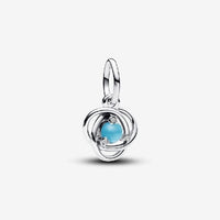 December Birthstone Eternity Circle Dangle Charms