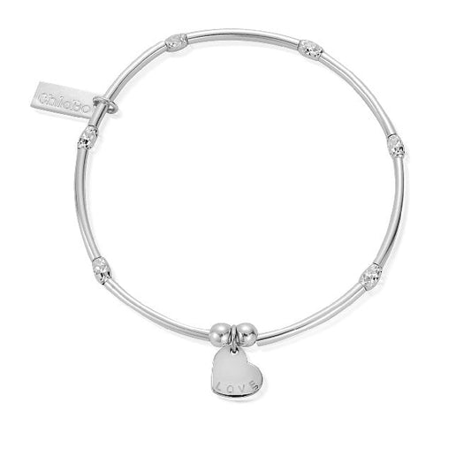 Mini Noodle Sparkle Rice Love Disc Engravable Bracelet