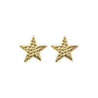 Gold Sparkle Star Stud Earrings