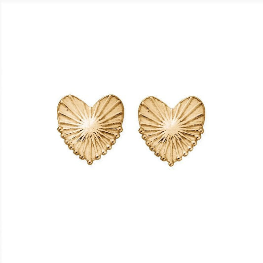 Gold Glowing Beauty Stud Earrings