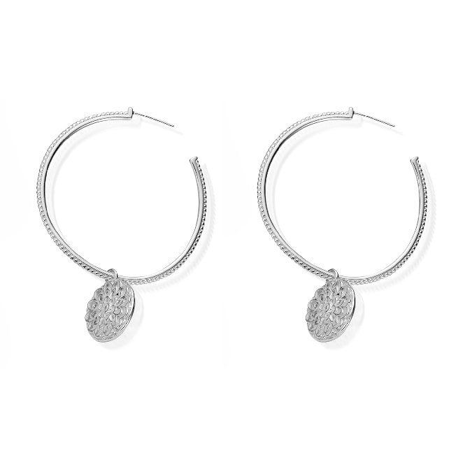 Moonflower Hoop Earrings