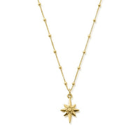 Gold Bobble Chain Lucky Star Necklace