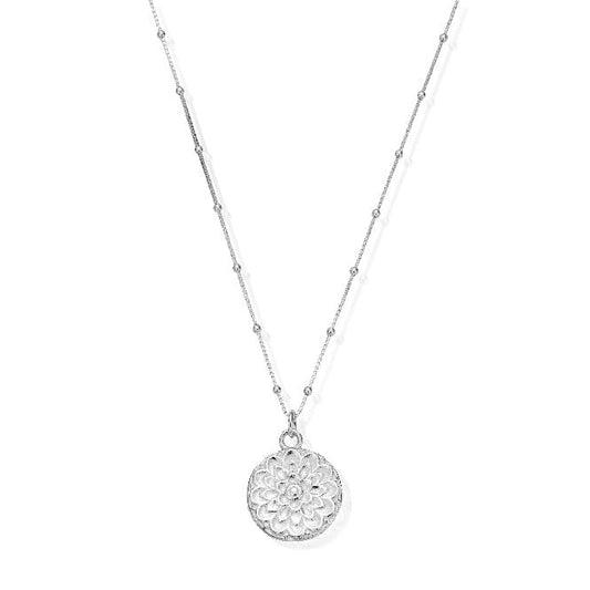 Bobble Chain Moonflower Engravable Necklace