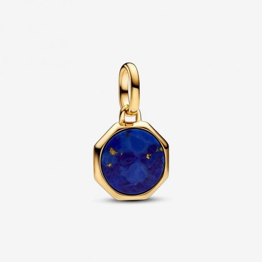 ME Gold Engravable Blue Mini Medallion Charms