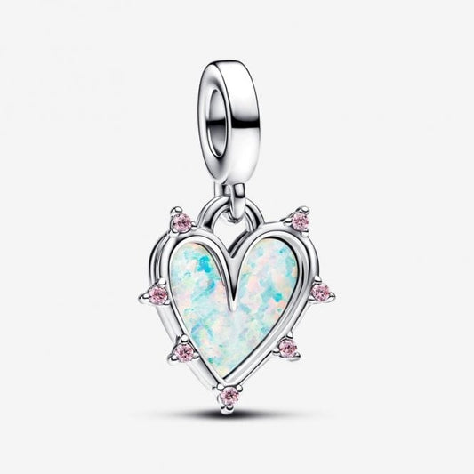 Friendship Opalescent Double Dangle Charms