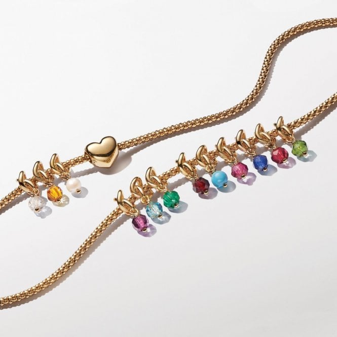 Gold November Birthstone Eternity Circle Dangle Charms