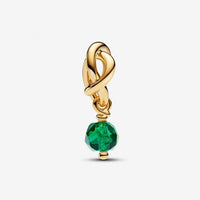 Gold May Birthstone Eternity Circle Dangle Charms