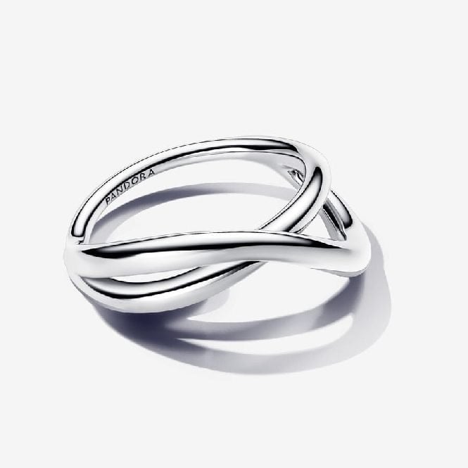 Organically Shaped Infinity Ring, Size 52