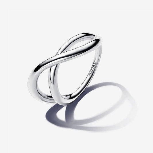 Organically Shaped Infinity Ring, Size 58