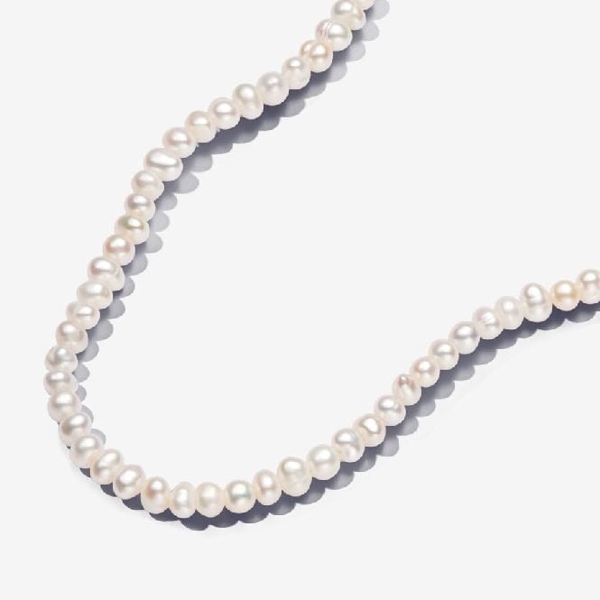 Gold Treated Freshwater Cultured Pearls T-Bar Collier Necklace, 45cm