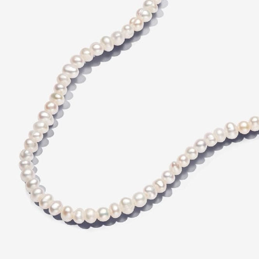 Gold Treated Freshwater Cultured Pearls T-Bar Collier Necklace, 45cm