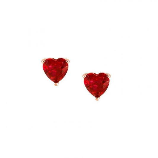 SweetRock Sparkling Love Rose Gold and CZ Earrings