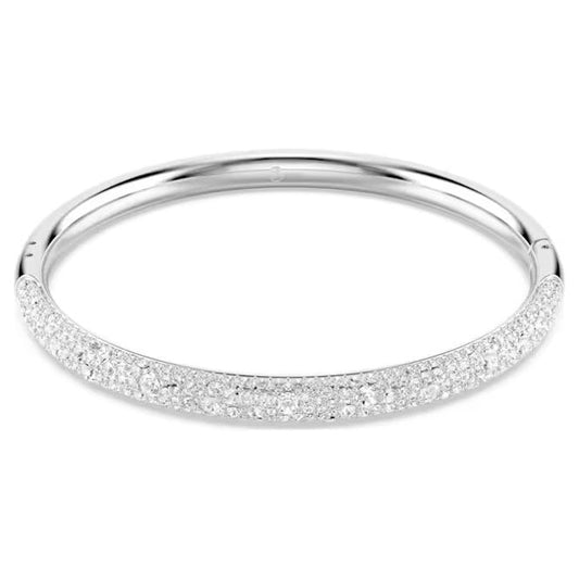 Sublima Bangle with Snow Pave Crystal in Rhodium Silver