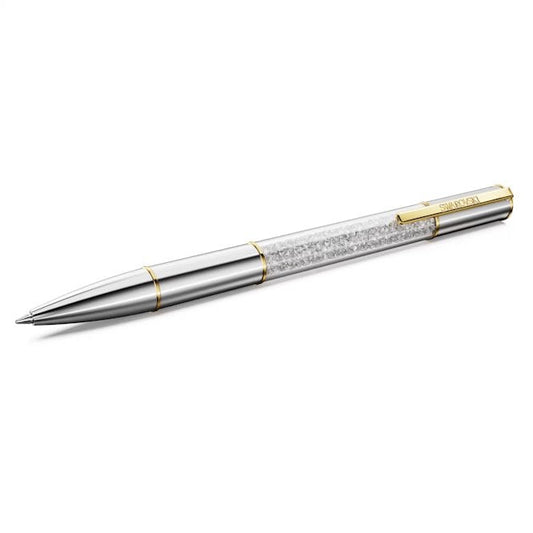 Crystalline Lustre Ballpoint Pen in Silver with Mixed Finish