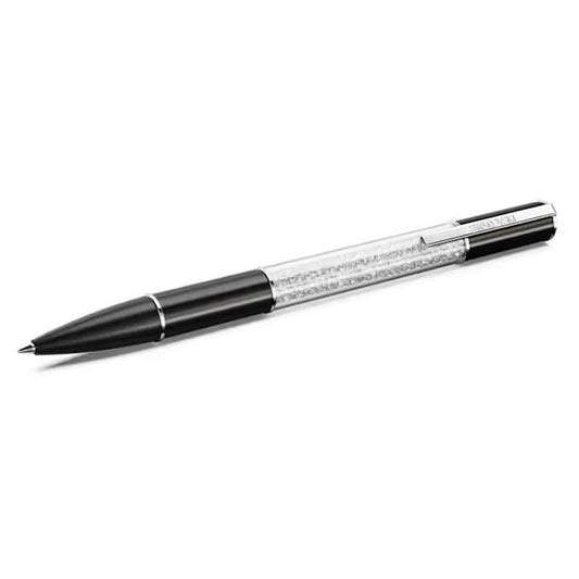 Crystalline Lustre Ballpoint Pen in Black with Rhodium Finish