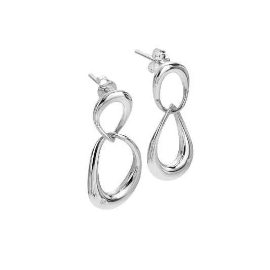 Silver Sleek Drop Earrings