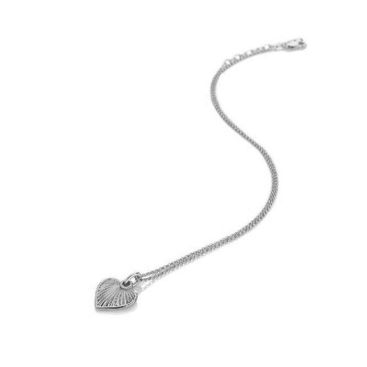 Silver Essence Heart Pendant Necklace