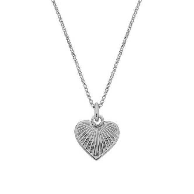 Silver Essence Heart Pendant Necklace