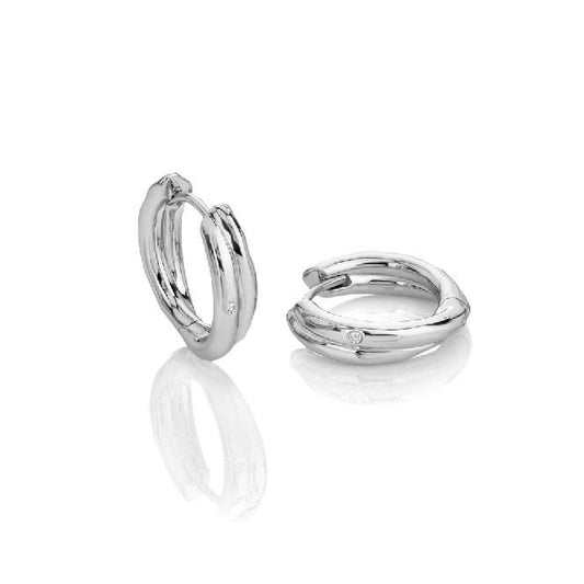 Silver Aura Hoop Earrings