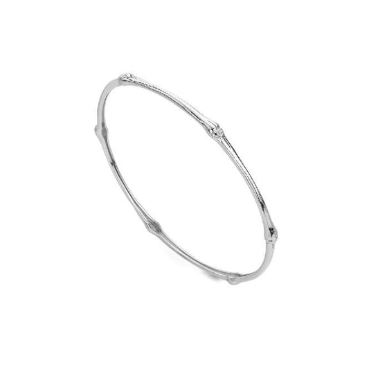 HD X Tasha Ghouri Silver Bamboo Bangle
