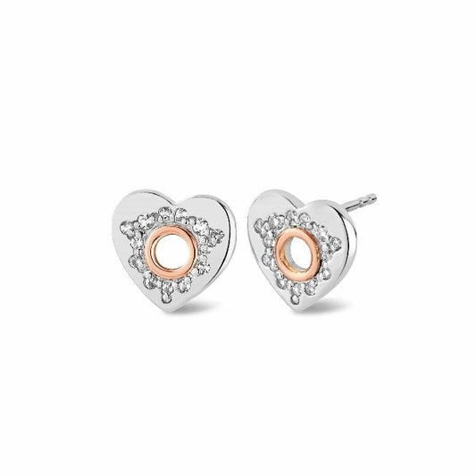 Cariad Sparkle Silver Stud Earrings