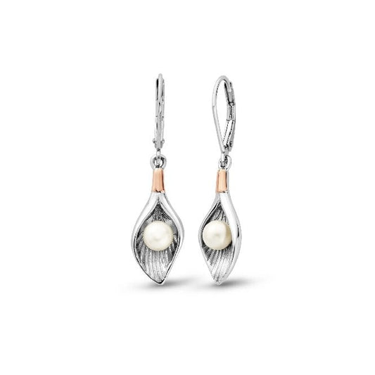 Nature's Wonder Silver Oyster Shell Drop Earrings